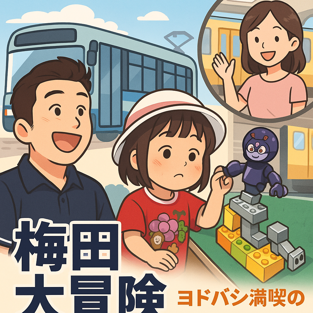 【梅田大冒険】パパと3歳娘、ママをお迎えミッション！ヨドバシ大満喫の夕方旅
