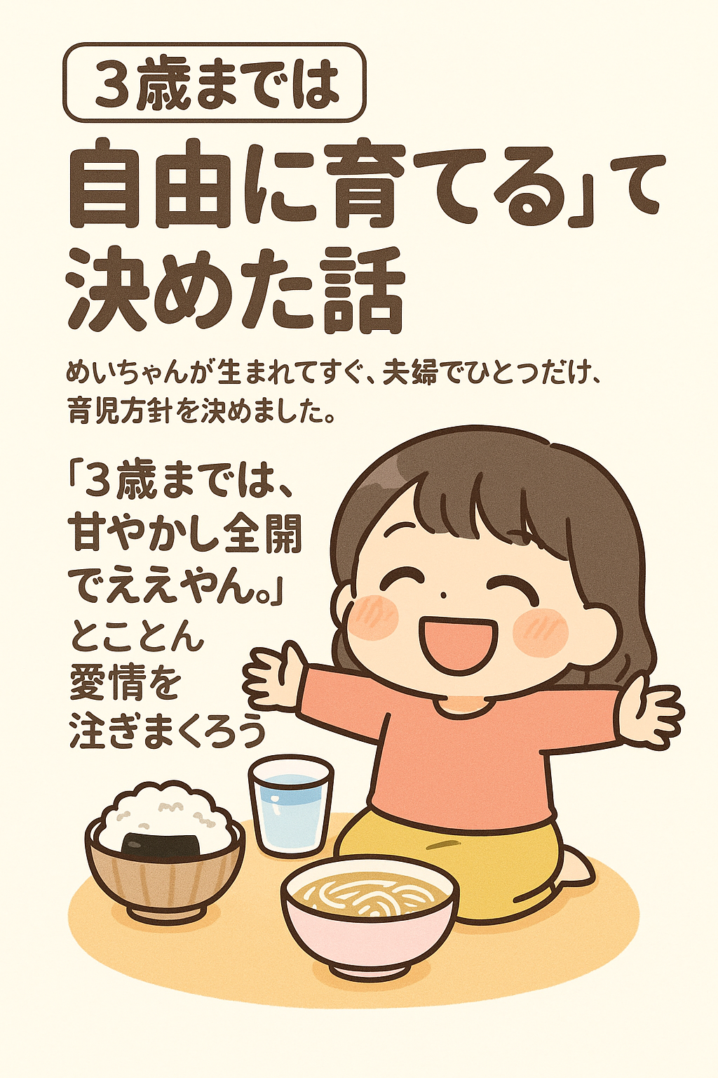 「3歳までは自由に育てる」って決めた話